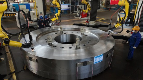 世界單機容量最大500兆瓦沖擊式轉輪進行增材制造。受訪者供圖